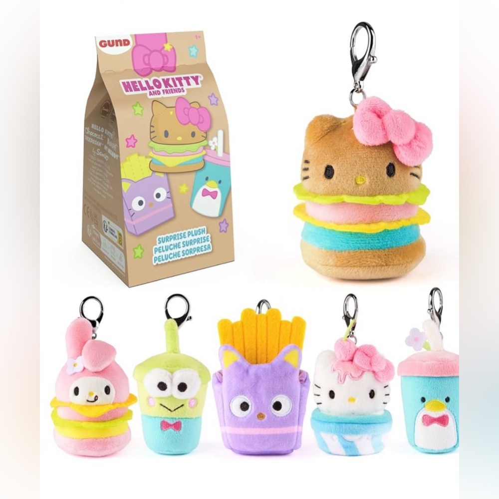 Gund Hello Kitty and Friends Plush Keychain Set